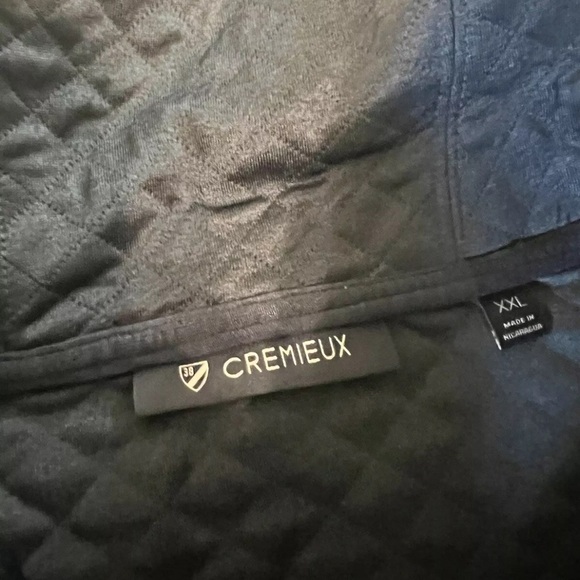 Men’s XXL Cremieux Pull Over Quarter Button Navy Blue Quilted fall / winter - Picture 5 of 7